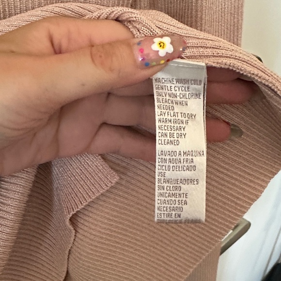 JONES NEW YORK | Y2K Light Muted Rose Ribbed Cardigan Button Up - Picture 8 of 16